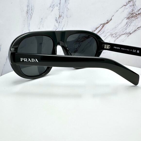 New PRADA Sunglasses PR C05S 16K08Z Black 2025 Collection Aviator Shield Mask main image 9
